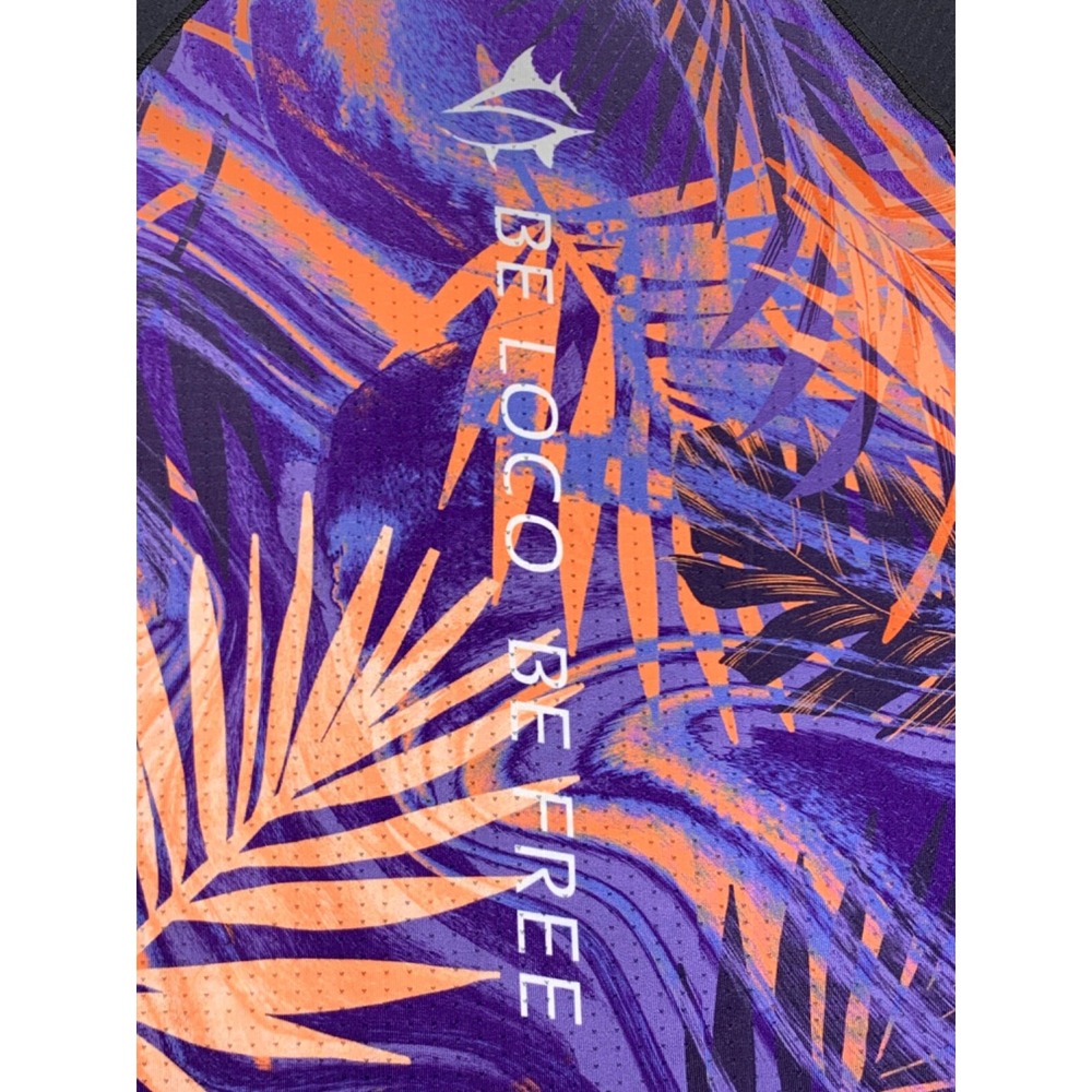 Loco Kaile Womens Size XL Athletic Purple and Orange 1/2 Zip Long Sleeve Shirt - Picture 4 of 5